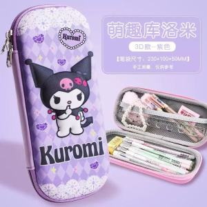 【goods in stock】SYU New Sanrio Kuromi Waterproof Student School Bag Double Layer Large Capacity School Bag