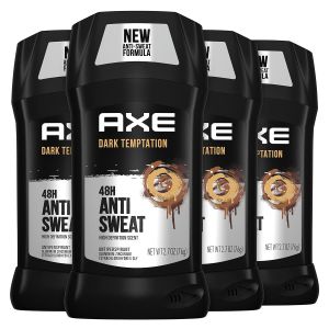 Lăn khử mùi AXE dành cho nam giới mang lại cảm giác tươi mát kéo dài hương thơm quyến rũ giúp kiểm soát mồ hôi suốt cả ngày hiệu quả trong 48 giờ dung tích 27oz hộp 4 lăn.