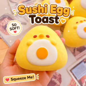 sg Squishy Bread Toast Slow Rebound Toy Cute Pinch Stress Relieving Desktop Ornament Relief Toy Birthdays Party Favors childrens day gift
