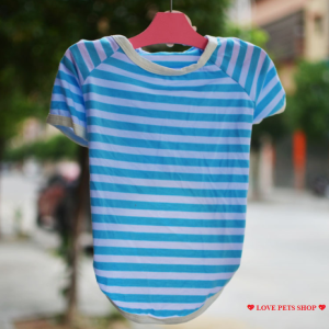 Áo sọc cho Chó Mèo bằng vải thun co giãn (mẫu mới) - Love Pets Shop