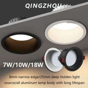 Recessed LED Downlights 7W 10W 18W Anti Glare Ceiling Spot Lights Background Lamps Indoor Lighting 220V