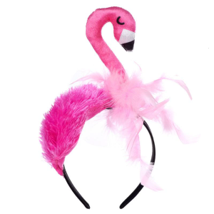 Funny Flamingo Headpiece Hair Hoop Headband Birthday Party Costume Cosplay Decor Headwear