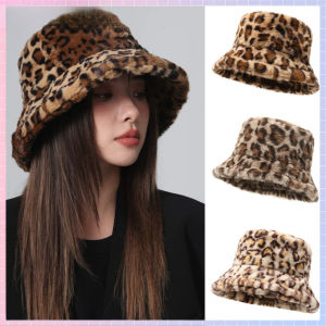 Hats Womens Winter Face Leopard Print Fishermans Hat Womens Multifunctional Warm Hat