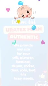 Uratex Custom Size Foam 24x45/ 27x39/ 27x43 inches(FoamOnly)/ For Crib/ Playpen 2-4 in thick