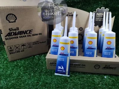 100% ORIGINAL SHELL ADVANCE 4T AX3 20W40 ENGINE OIL MINYAK HITAM