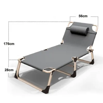 Folding Bed Portable Bed Single Bed With Foam Foldable Chair Thick Support 300KG Sofa Bed Office Sleep Bed Outdoor Folding Cot Heavy Duty duyan kama