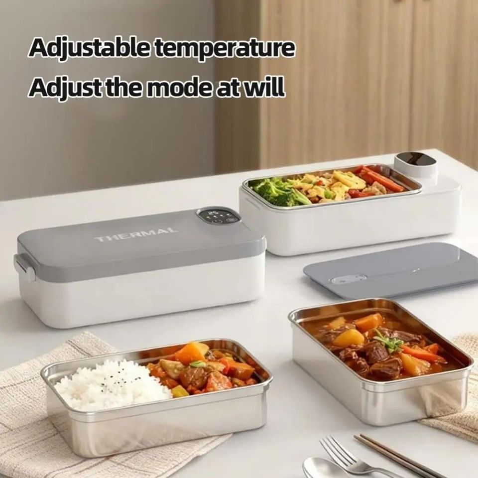 Rechargeable USB Heated Lunch Box 900ml Capacity Heating Function Hot Meal Container Easy to Use Rapid Heating Electric Heated Lunch Box Office Use