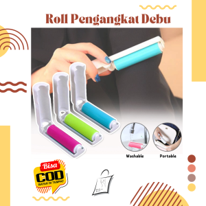 Sticky Lint Roller Lipat / Alat Pembersih Debu Kotoran Bulu Rambut Benang / Kemoceng
