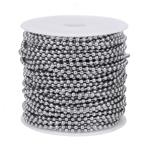 Bi thép không gỉ chains Bead dây chuyền thẻ bài quân nhân Vòng cổ đính cườm chains Bạc quả bóng nhỏ chuỗi hạt cho W/20 cái connecto