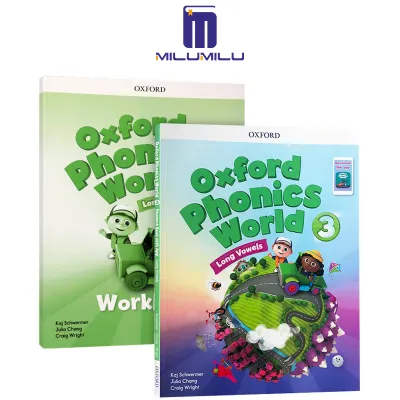 2Pcs Oxford Phonics World: Level 3: Student Book + Workbook Paperback by Kaj Schwermer Original English books