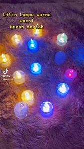 Decorasi Lilin lampu tanpa asap | hiasan lilin warna warni