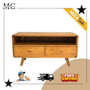 🔥【LOCAL SELLER】🔥AMBER SOLID TEAK WOOD 120CM TV CONSOLE ( FREE DELIVER ADN INSTALLATION)