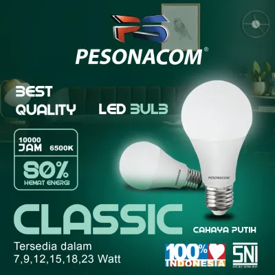PESONACOM Lampu LED Bohlam Bulb lampu bohlam bola lampu LED Rumah kantor Murah SNI