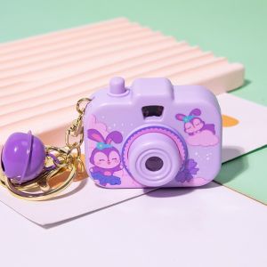 Sanrio Kuromi Camera Keychain Kawaii Cinnamoroll My Melody Pom Pom Purin Keychain Student Backpack Pendant Gift