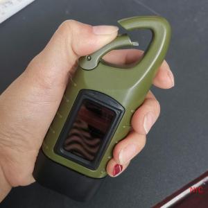 NIC LED Flashlight Hand Crank Solar Powered Rechargeable Survival Gear Self Powered Charging Torch Dynamo for Fishing Boating Hiking