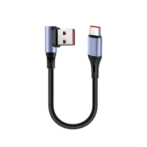 Compact USB to Type C Fast Charging Cable Short Nylon Braided Data Cord for Phones Tablets Portable Charging 15/30cm