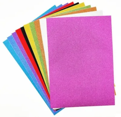 10 Pcs Adhesive Glitter Paper A4 Size Glitter Sticker Shiny Card Paper Sticker A4