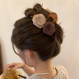Elegant Rose Flower Hair Claw Clips For Women Girls Hair Clip Plastic Hair Clamps Headwear Hair Accessories