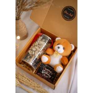 GIFT SET HAMPERS SET LED TABUNG EDELWEISS BEAR BIRTHDAY WISUDA ULTAH KADO SPESIAL