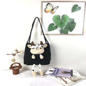 Tas Bahu Tote Shoulder Bag Wanita Remaja Anak-anak Lucu Boneka Cow Sapi Impor