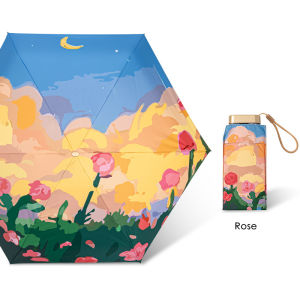 Lightweight sunscreen sun umbrella female sun and rain dual-use folding UV protection mini compact portable umbrella pocket umbrella