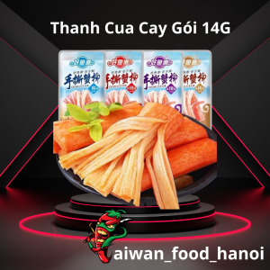 Thanh Cua Tẩm Vị Ăn Liền - Thanh Cua Cay Tứ Xuyên - Gói 14G - Taiwan Foods