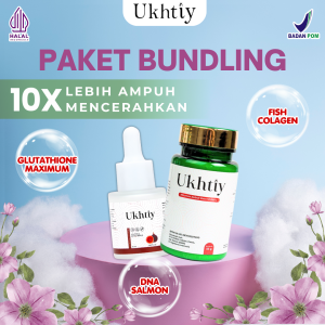 [BUNDLING] Ukhtiy Collagen + Serum Ukhtiy DNA Salmon | Bantu Cerahkan Wajah | Mencegah Penuaan Dini
