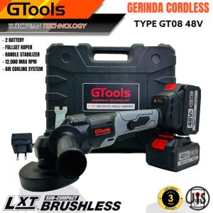 PROMO GERINDA BATERAI MERK GTOOLS EROPA TYPE GT08 CORDLESS ANGLE GRINDER