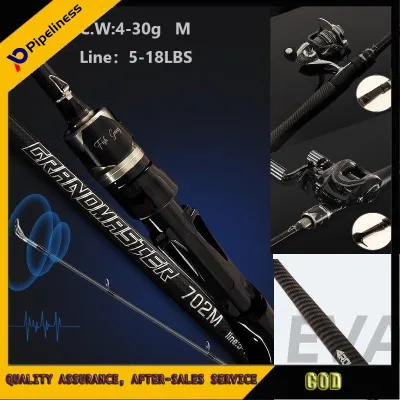 Pipeliness 【COD】 fishing rod on sale ultra light jigging fishing rod capung rod casting spinning carbon fishing lure rod M 5.9Ft/6.89Ft