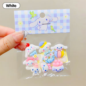 Sweetybayibayi 8Pcs/set Sanrio Resin Sticker Cute Melody Cinamoroll 3D Resin Sticker Handmade Craft Decoration Resin Sticker Accessories