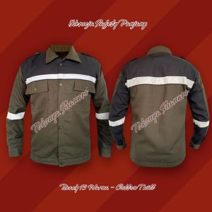 Katelpak Wearpack Safety Atasan Kemeja Kerja Atasan Katelpak Potongan Setelan Dengan Scotlight Panjang Kombinasi
