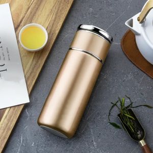 300ml Mini Cute Coffee Double Stainless Steel 304 Tea Vacuum Flask With Filter Business Style Thermos Mug Thermal Water Bottle Tumble