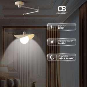 Đèn thả chùm xoay 360 độ Đèn trần decor bàn ăn tab đầu giường phòng ngủ phong cách hiện đại Đèn 22W 3 chế độ ánh sáng nghệ thuật trang trí quán cafe nội thất Đèn bóng tròn treo trần decor nghệ thuật - Combosett