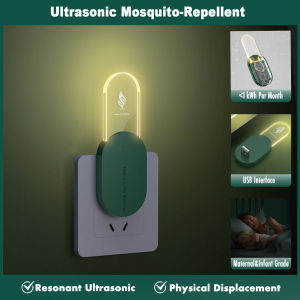 【SG STOCKS】Intelligent Frequency-Controlled Ultrasonic Mosquito Repeller with Soft Light Night Light No Noise No Radiation Electronic Pest Repellent for Home Use - Repels Mosquitoes Mice Mites and Cockroaches etc