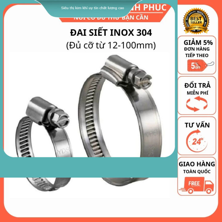 Đai xiết inox- cổ quai nhuê dê- vòng đai xiết inox 304 | Lazada.vn