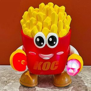Kid French Fries Robot Dancing Toy with Light and Music Dancing Robot Educational Toys Mainan Baby