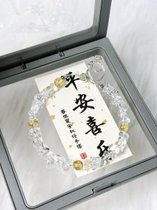 Natural Clear White Crystal and Yellow Rubber Flower Bracelet for Women - A Wealth-Attracting Fortune-Transforming Energy Crystal Gift for Best Friends. LXF