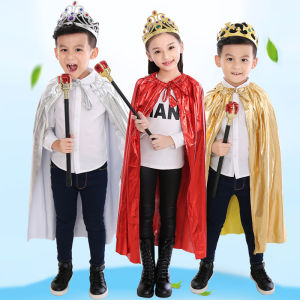 Halloween childrens performance costume masquerade ball cos Costume for performance: king prince princess cape cloak clothing