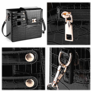 Women Shoulder Bag with Water Bottle Storage Stylish Stone Design Crossbody Bag for Travel