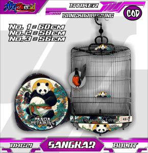 Sticker Decal Sangkar/Kandang Burung Murai Kosan Sangkar Bulat Custom- Stiker Bahan High Quality