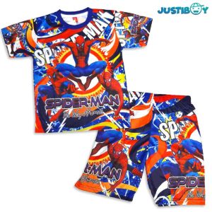 Baju Setelan Spiderman Anak Cowok / Setelan Spiderman Anak Laki Laki 2 - 12 Tahun