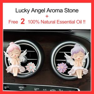 Lucky Angel Aroma Stone+2 Natural Essential Oil/Car Perfume/Aromatherapy/Diffuser Stone Aroma Diffuser 扩香石/5星级天然精油