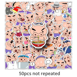 สติกเกอร์บูริซาเอม่อน50ชิ้นสติกเกอร์กราฟฟิตีการ์ตูนญี่ปุ่นสร้างสรรค์กันน้ำสมุดถ้วยน้ำสเกตบอร์ดสติ๊กเกอร์ข้ามพรมแดน