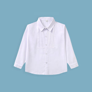 Shirt For Boy Pure color Cotton School Uniform Photo Stage Performance Chorus Children Formal Shirts