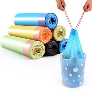 15pcs/Roll Trash Bags Disposable Thickened Garbage Bag Vest-style Garbage Can Storage Bag Household Kitchen Plastic Bag2026