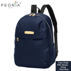 Peonia PNA EVINA Water Resistant Ransel Tas Wanita Laptop Punggung Kantor Kerja Sekolah Kuliah Outdoor Trendy Fashion Style Travel Casual Backpack Anak Remaja Perempuan Selempang Cewek Bag