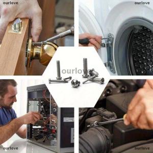 [COD] ourlove สกรูหัวจมหกเหลี่ยมทำจากสเตนเลสสตีล304 320ชิ้นชุดสลักเกลียวน็อตเมตริก M2 M5