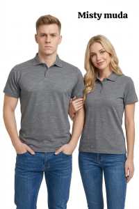 ( Abu Muda FO ) Kaos Kerah Pendek FO POLOS Warna Abu misty muda / Abu Muda - Kaos Kerah FO Lengan Pendek - Kaos Kerah Polos FO