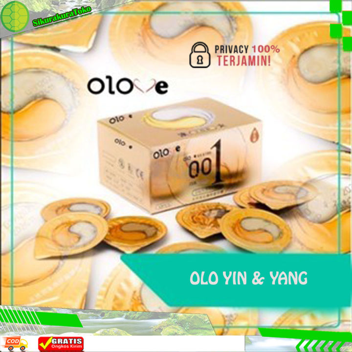 Kondom OLO 001 YIN YANG FIRE ICE Ultra Thin Super Tipis Sensasi Hot Cold Delay