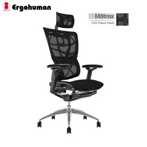 [CLEARANCE] Ergohuman IOO 3D Headrest Matrex USA Patent Mesh Ergonomic Office Chair